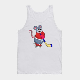 Rat at Ice hockey with Ice hockey stick Tank Top